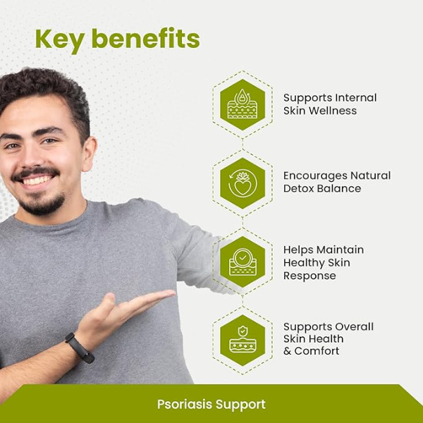 Green Milk Psorapex Skin Wellness (150 Tablets) | Natural Support for Psoriasis-Prone Skin | Ayurvedic Internal Balance & Immune Harmony Supplement | 5-Pack Value Supply - Image 3