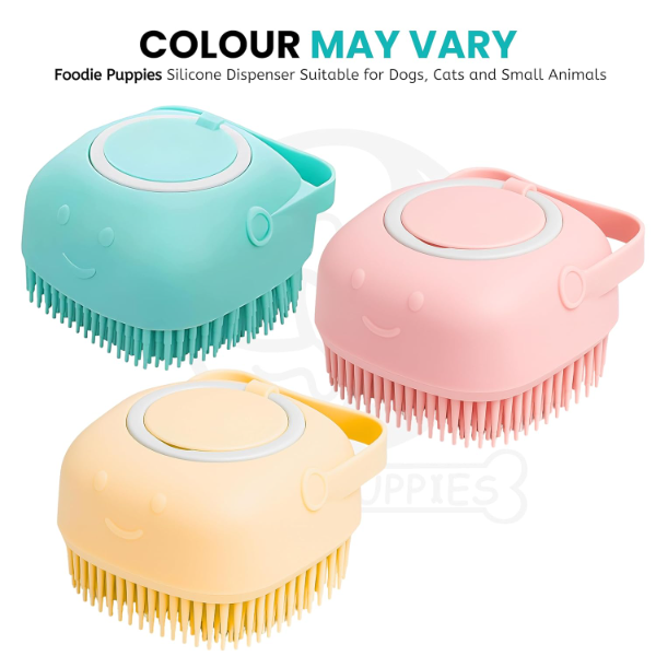 Multipurpose silicone pet shedding brush featuring a convenient hanging loop for easy drying