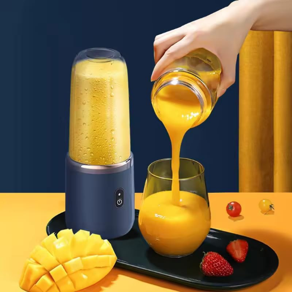 Qlect Portable Electric Blender – USB Rechargeable Personal Smoothie Juicer with 6 Blades, 3 Speeds & 1500mAh Battery – Mini Fruit Mixer for Smoothies - Image 2