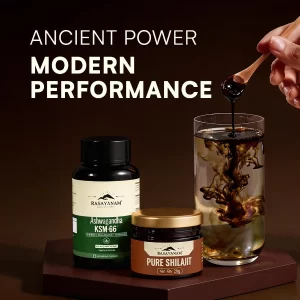 Rasayanam Ashwagandha KSM-66 & Pure Shilajit Combo Pack – Herbal Energy, Stamina & Stress Support