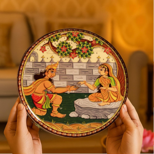 RITUALISTIC Ramayan Metal Wall Plate Set of 3 – Spiritual Wall Art for Living Room & Home Décor | Elegant Hindu Mythology Showpiece & Housewarming Gift Item - Image 4