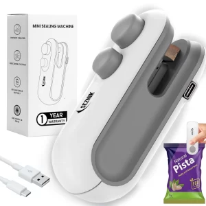 Rechargeable mini heat sealer machine 2 pack for food bag.