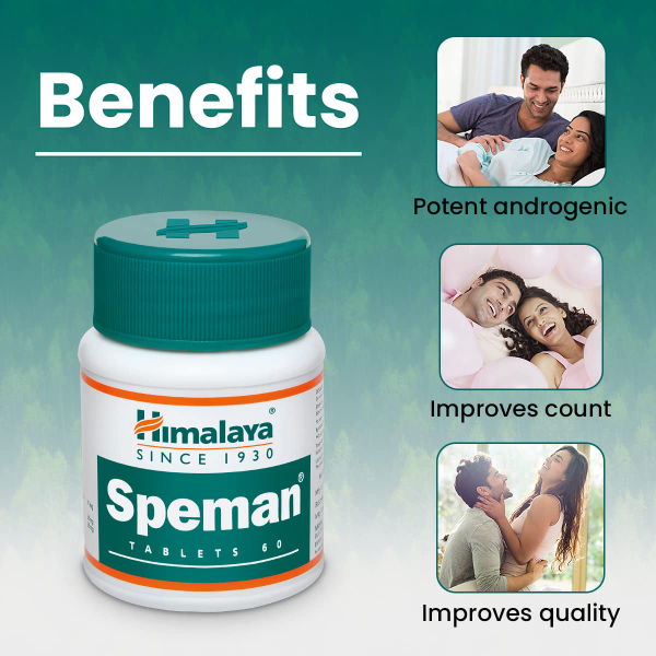 Himalaya Speman Tablets (60 Tablets) – (PACK OF 2 BOTTLE) Herbal Male Reproductive Health Supplement - Image 4