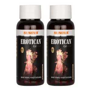 SUNOVA Erotican 600 mg Capsules – Herbal Daily Wellness Supplement for Stamina & Performance Support | 2 Pack
