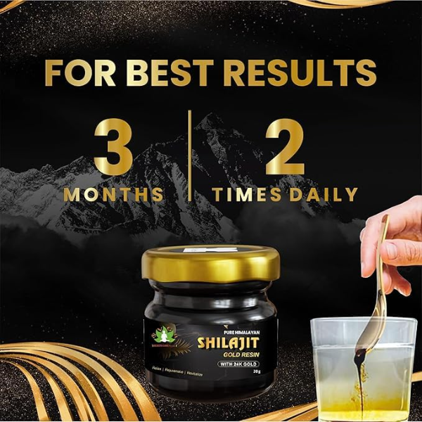 SVGH 24k Gold Grade Himalayan Shilajit Resin | Premium Shilajeet for Men’s Vitality, Strength & Endurance | Lab-Tested Ayurvedic Formula | Original Mountain Gold Shilajit - Image 4