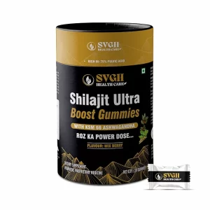 SVGH Shilajit Ultra Boost Gummies (30 Count) | 6-in-1 Men's Energy & Stamina Formula | 75% Fulvic Acid, KSM-66® Ashwagandha, Tongkat Ali & Maca | Natural Berry Performance Booster
