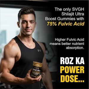 SVGH Shilajit Ultra Boost Gummies & RiseUp Vitality Oil | Men’s Performance Stack for Strength, Girth & Stamina | Natural Energy & Tissue Support Bundle | 30 Gummies + 25ml Oil