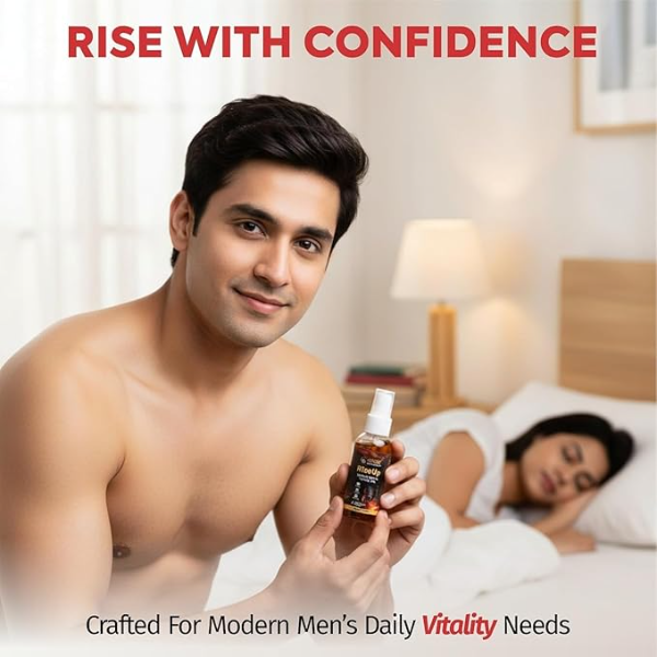 SVGH RiseUp Herbal Men’s Vitality Oil (25ml) | Ayurvedic Performance & Massage Oil for Men | 100% Natural Strength & Stamina Formula | Herbal Vitality Booster for Daily Wellness - Image 2