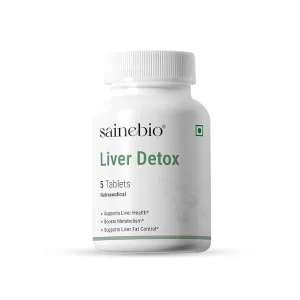Sainebio Liver Detox & Cleanse (5Tablets) | Silymarin Milk Thistle, NAC & Dandelion Root | Supports Healthy Digestion, Energy & Metabolism | With Vitamin C, B-Complex & Biotin | Anti-Hepatic Formula