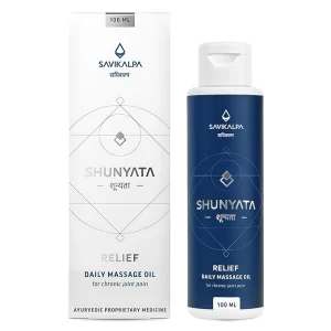 Savikalpa Shunyata Pain Relief Oil (100ml) | Ayurvedic Massage Oil for Joint, Knee, Back & Sciatica Relief | Infused with Arnica, Ginger & 10 Essential Oils | Fast-Absorbing & Non-Greasy