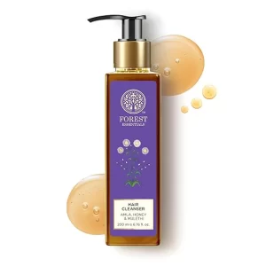 Forest Essentials Amla, Honey & Mulethi Hair Cleanser – 200ml | Natural Ayurvedic Shampoo for Dull & Dry Hair | Sulphate-Free Repair for Hair Thinning & Breakage | For Glossy, Strong Hair