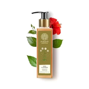 Forest Essentials Japapatti and Brahmi Ayurvedic Hair Cleanser 200ml bottle.