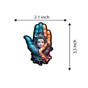 Gift Me Bazar Shiv Shakti Wooden Fridge Magnet Devotional Gift and Decorations | Ardhanariwara The Lord Shiva Fridge Magnet | Home & Office Decor | Religious Gift Items