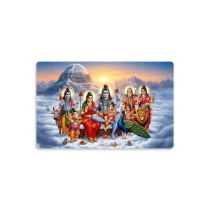 Shiv Parivar Fridge Magnet Matte Finish Shiva Parvati Ganesha Kartikeya Nandi Kailash Magnet Hindu God Spiritual Home Decor Religious Return Gifts Temple Decoration Size : 8.2 x 5.2 CM