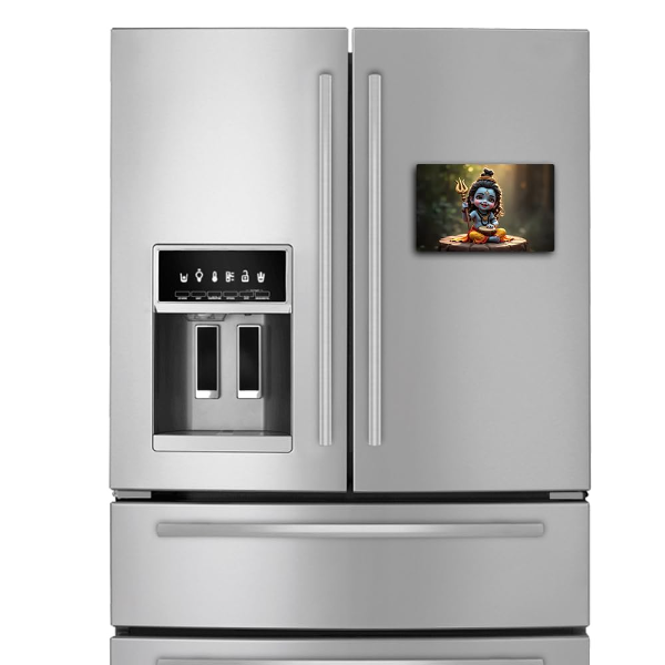 Lord Shiva Fridge Magnet Matte Finish Home Decor Gift Item Refrigerator Door Magnet Spiritual Temple Decoration Compact Size 5.2x8.2 cm Perfect for Home Office Kitchen Festival Gifting - Image 3