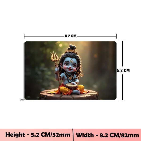 Lord Shiva Fridge Magnet Matte Finish Home Decor Gift Item Refrigerator Door Magnet Spiritual Temple Decoration Compact Size 5.2x8.2 cm Perfect for Home Office Kitchen Festival Gifting - Image 4