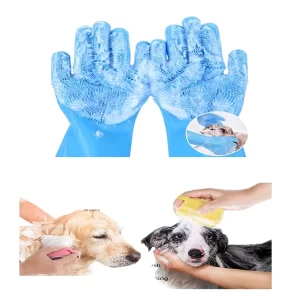 Multicolor Silicone Pet Grooming Gloves and bath accessories set