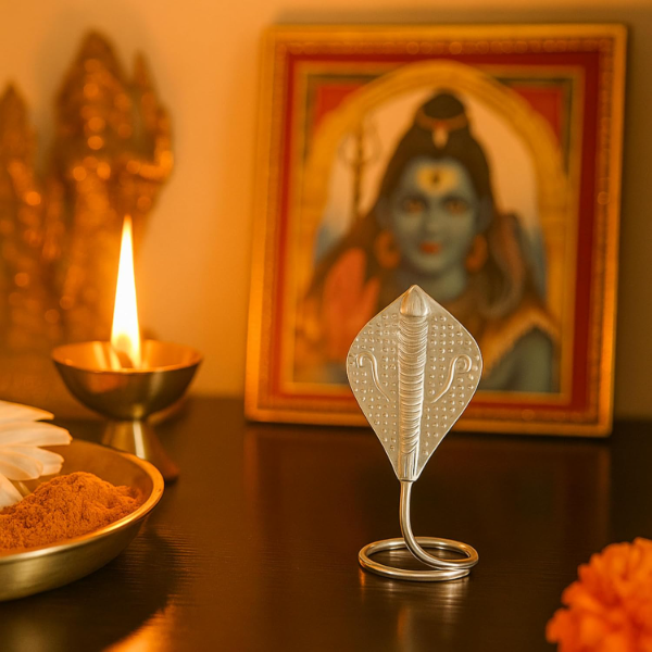 Silver Nag Devta Idol for Shivling – Sacred Nagraj Vasuki Snake Statue for Home Mandir | Auspicious Nag Panchami Puja Decor & Spiritual Decoration Piece - Image 4