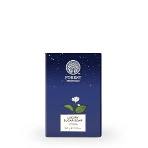 Forest Essentials Mogra Sugar Soap: Cold-Pressed Oil & Raw Cane Sugar | Pure Ayurvedic Scented Soap for Radiant Skin | 100% Natural & Gentle Cleanser