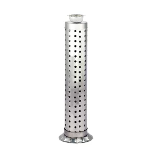 Shubhkart Stainless Steel Agarbatti Stand for Puja – 25 cm Tall Incense Stick Holder with Ash Catcher | Durable Nitya Design | Elegant Stainless Steel Incense Burner (1 Piece)
