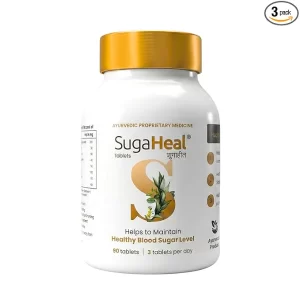 SugaHeal Diabetes Care Tablets (Pack of 3) | 270 Tablets Total | Clinically Proven Ayurvedic Formula for Blood Sugar & HbA1c Management | Full 3-Month Supply