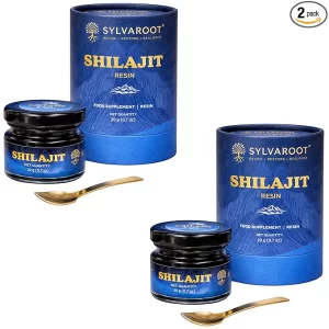 Sylvaroot Pure Himalayan Shilajit Resin - Pack of 2 (40g Total) | Authentic Shilajeet for Strength, Vitality & Men’s Wellness | Lab Tested for Purity