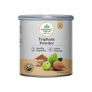 Organic India Triphala Powder (100g) – A TATA Product | USDA & NPOP Certified Organic | Supports Digestion, Colon Cleansing & Immune System | Gut Health Supplement