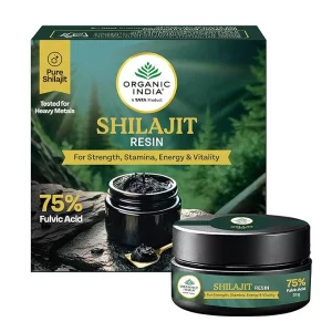 Organic India Shilajit Resin (20g) – 75% Fulvic Acid for Ultimate Strength & Endurance | Triphala Purified & Lab Tested | Authentic TATA Product for Vitality