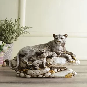 CraftVatika vintage handpainted tiger cub statue wild animal sculpture.