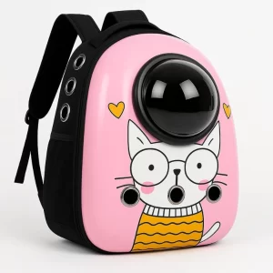 Portable Cat Bubble Backpack Carrier | Space Capsule Travel Bag for Cats & Small Puppies with Cartoon Design