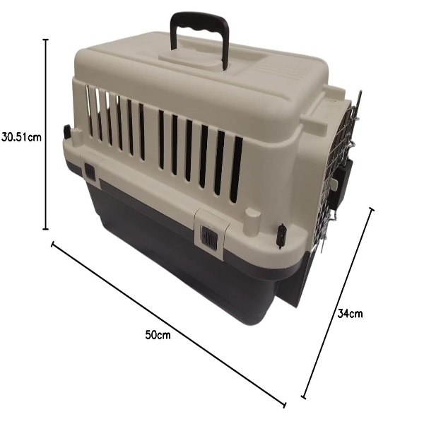 Petarchi 20-Inch Portable Pet Travel Carrier – Folding Dog & Cat Crate with Metal Door, Spring Lock, and Ventilation for Small Pets, Puppies, Kittens & Rabbits - Image 4