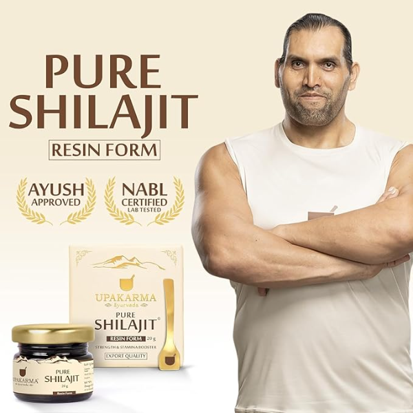 Upakarma Pure Shilajit Resin (20g) – 300mg per Serving | 66 Servings for Maximum Stamina & Strength | Lab Tested Authentic Himalayan Shilajeet - Image 2