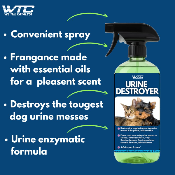 WTC Urine Destroyer Plus for Dogs – Enzymatic Pet Urine Cleaner & Odor Remover, 500ml - Image 4