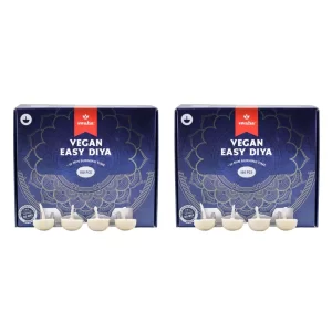 Swaha Premium Vegan Diya Wicks (Pack of 200) – Wax-Free Cotton Batti for Daily Puja & Aarti | Long-Lasting 30-Min Burn | Ready-to-Use Ghee Wicks | Clean & Safe Spiritual Lighting Solution