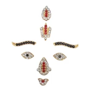 Stone Varalakshmi Face Decoration Set – Traditional Lakshmi Amman Face Decor for Varalakshmi Pooja | Sacred Pooja Items for Home Temple, Festive & Religious Use