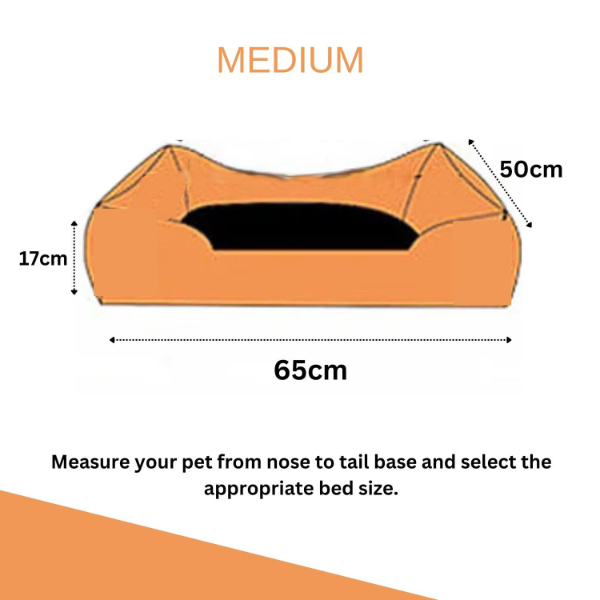 Velvet Medium Pet Sofa Bed – Cozy Dog, Cat, Puppy, Kitten & Small Animal Bed with Washable Cover, Non-Slip Bottom for Indoor & Outdoor Use (26x20x7 in, Brown & Cream) - Image 3