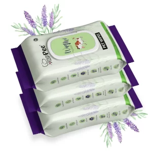 PUPPEE Wipe ME Biodegradable Pet Wipes for Dogs & Cats – Lavender, Vitamin E & Olive Oil, 144 Count (Pack of 3)