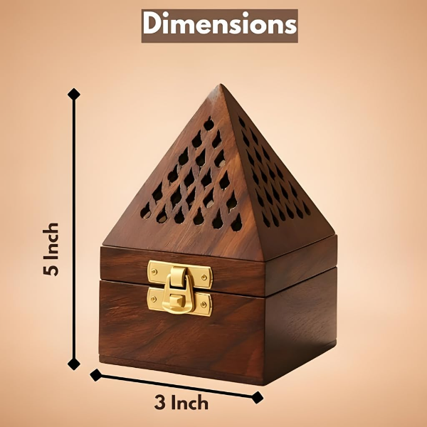 Handcrafted Wooden Sambrani Dhoop Holder for Mandir & Home – Traditional Dhup Dani for Daily Puja, Meditation & Ritual Use - Image 3