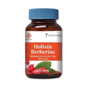 ZEROHARM Holistic Berberine 800mg (98% Pure) | Nano Formulated Supplement for Blood Sugar & Metabolism Support | 60 Tablets