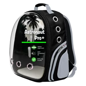 Buraq Astronaut Pro Pet Carrier Backpack – Bubble Capsule Transparent Design, Airline-Approved Breathable Travel Bag for Cats (41×32×26 cm)