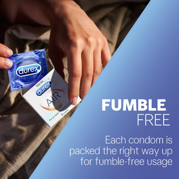 Durex Air Condoms (10 Count) – Ultra Thin Condoms for Maximum Sensitivity & Comfort (Pack of -5) - Image 4