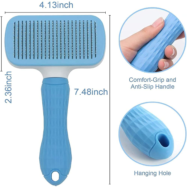 AVRIN 4-in-1 Pet Grooming Kit for Dogs & Cats – Self-Cleaning Slicker Brush, Silicone Bath Gloves, Pet Bath Scrubber & Cat Comb for Shedding, Detangling & Daily Grooming | Suitable for All Hair Types - Image 2