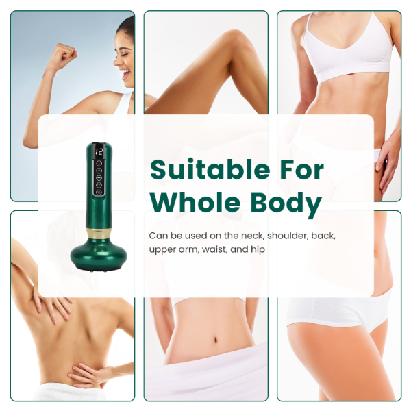 Anti Cellulite Massager Vacuum Cupping Body Contouring Device with 12 Suction Levels & Red Light Heating - Image 3