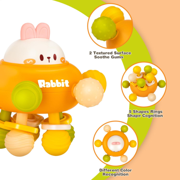Montessori Sensory Baby Toys for 0-12 Months, Baby Teether & Teething Toy for Infants, Developmental Learning Toys for Newborns, Fine Motor Skills & Sensory Exploration Gift for Babies 0-3, 3-6, 6-12, 12-18 Months - Image 3
