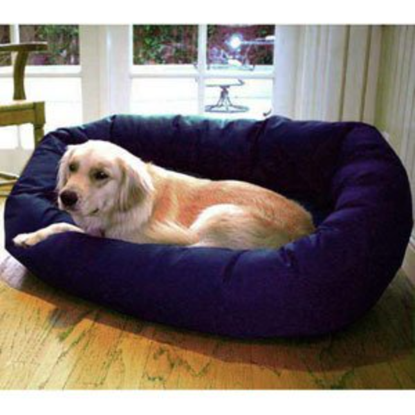 Reversible Ultra-Soft Velvet Pet Sofa Bed – Luxury Blue Dog, Cat, Puppy & Rabbit Bed | Cozy Small Size (68 x 68 x 20 cm)
