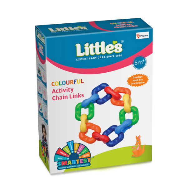 Little’s Colorful Activity Chain Links for Kids – Educational Linking & Sorting Toy for Toddlers, Multi-Color Baby Learning Toy for Hand-Eye Coordination, Fine Motor Skills & Early Development