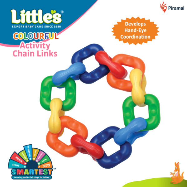 Little’s Colorful Activity Chain Links for Kids – Educational Linking & Sorting Toy for Toddlers, Multi-Color Baby Learning Toy for Hand-Eye Coordination, Fine Motor Skills & Early Development - Image 2