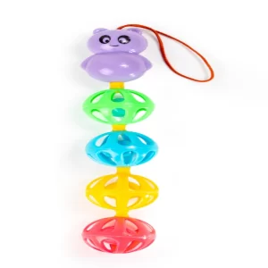 Ratna’s Hanging Cradle Rattle Toy with Gentle Rattling Sound – Safe & Non-Toxic Multicolor Baby Rattle for Newborns & Infants | Soft Sensory Hanging Toy for Crib & Early Development