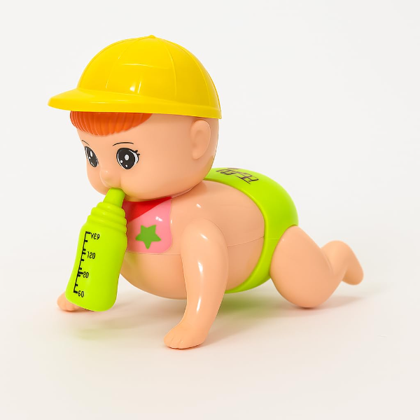 Toy Imagine Musical Crawling Baby Toy with Bottle – Interactive Light-Up Infant Movement Toy with Sound & Colorful Effects, Crawling Action Learning Toy for Babies & Toddlers