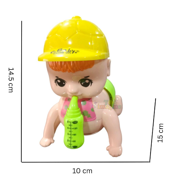 Toy Imagine Musical Crawling Baby Toy with Bottle – Interactive Light-Up Infant Movement Toy with Sound & Colorful Effects, Crawling Action Learning Toy for Babies & Toddlers - Image 2